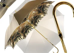 Il Marchesato Double Cloth Umbrella In A Fantastic Chocolate Color Clearance