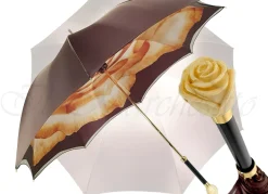 Il Marchesato Double Cloth Women's Umbrella with Printed Rose Design Fashion