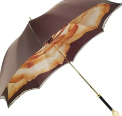 Il Marchesato Double Cloth Women's Umbrella with Printed Rose Design Fashion