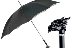 Il Marchesato Dragon’s Fury: Black Umbrella with Fierce Dragon Handle Online