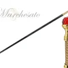 Il Marchesato Elegant and stylish walking stick with red crystal sphere Best