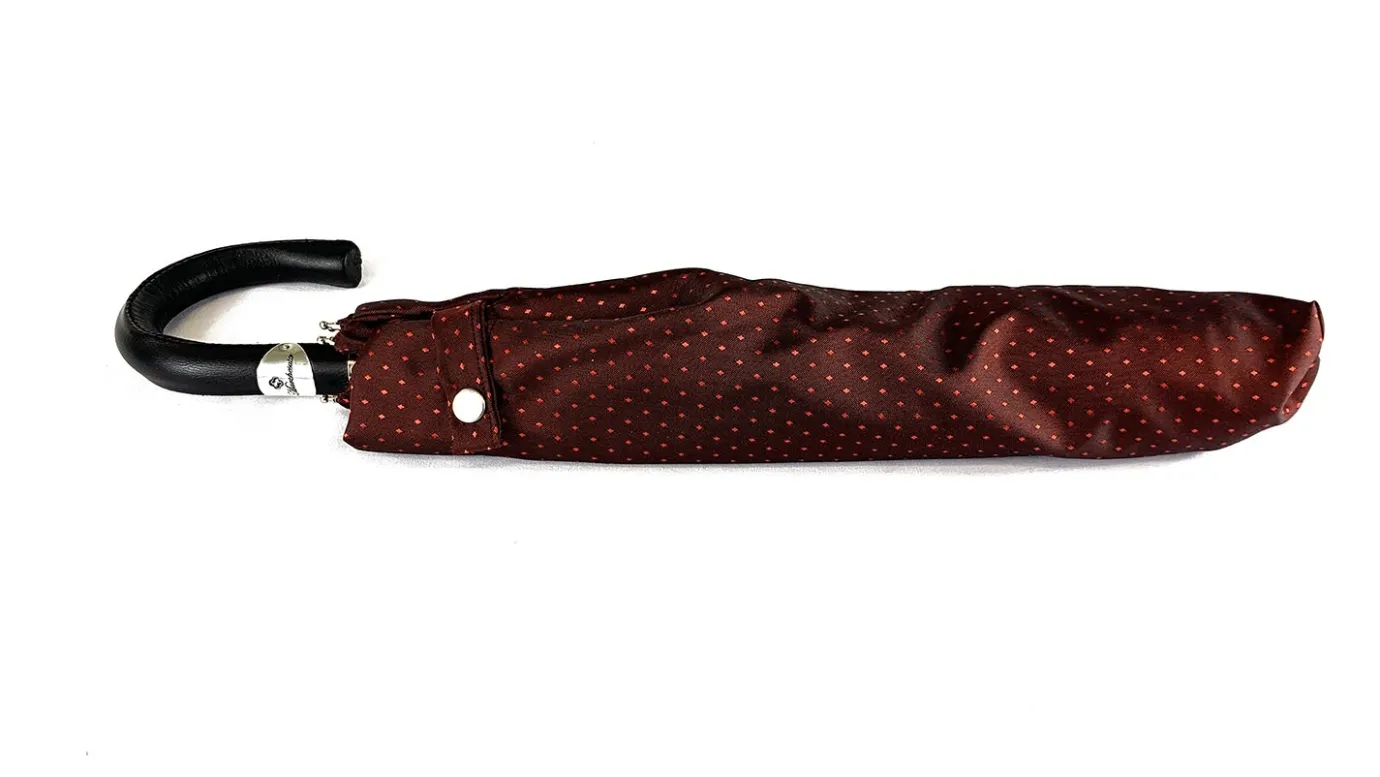 Il Marchesato Elegant Burgundy Polka Dot Umbrella Online