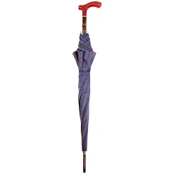 Il Marchesato Elegant burgundy umbrella - handmade red leather handle Online