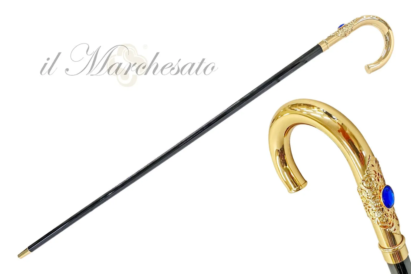 Il Marchesato Elegant cane with Blue stone Hot