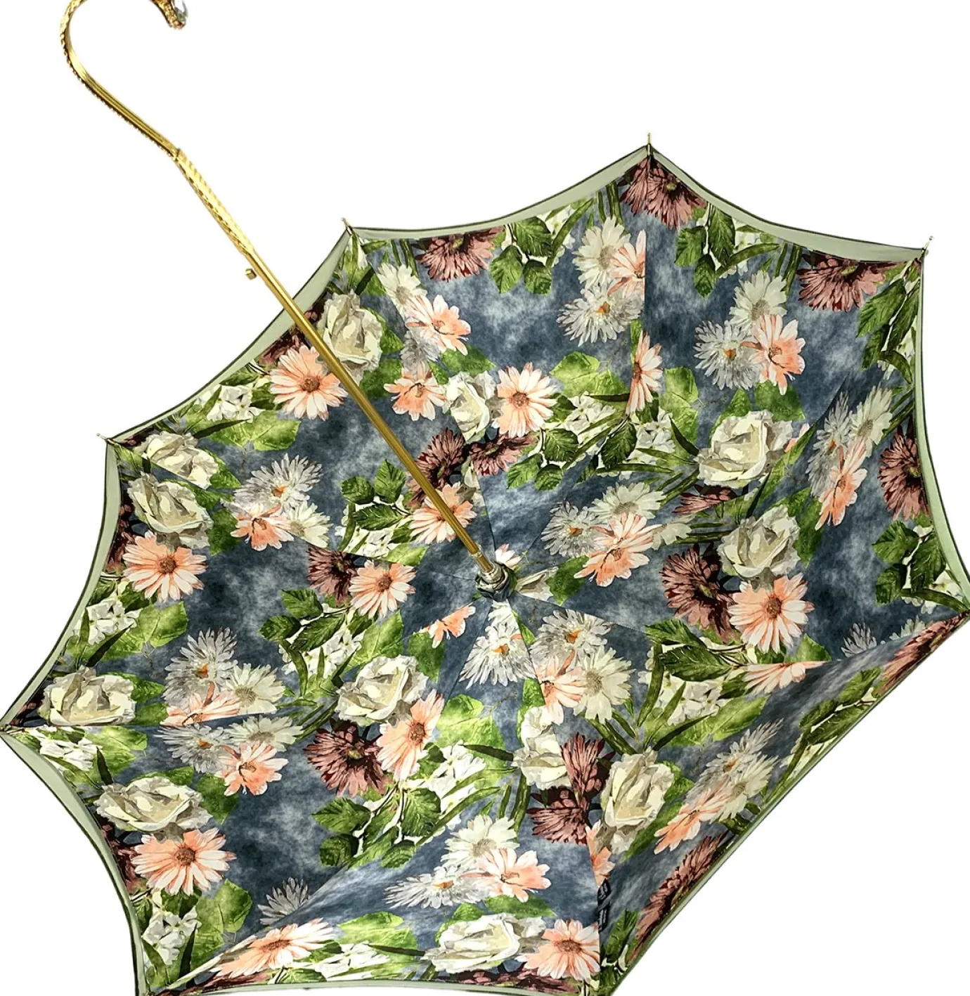 Il Marchesato Elegant Green Floral Umbrella Outlet
