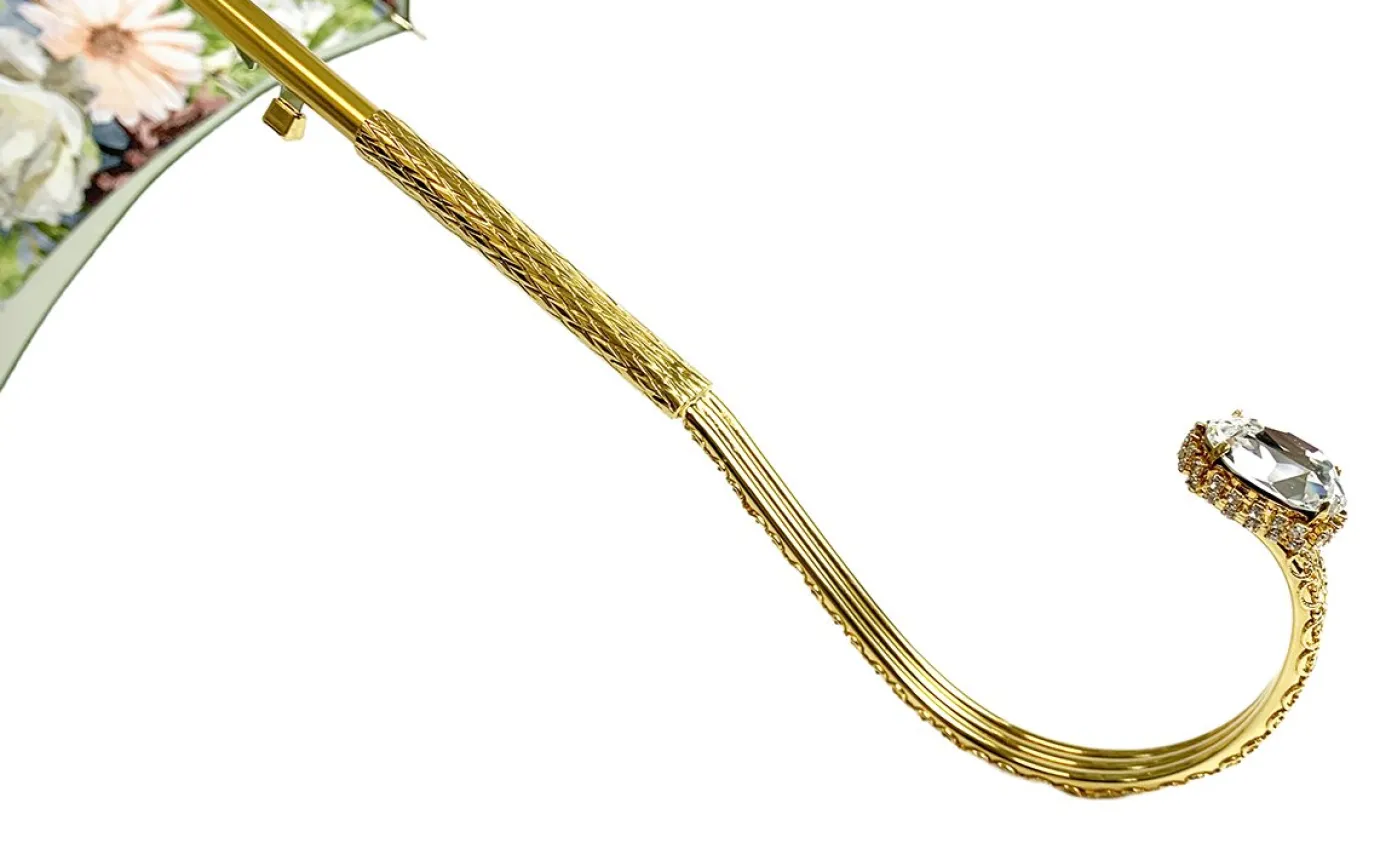 Il Marchesato Elegant Green Floral Umbrella Outlet