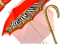 Il Marchesato Elegant Internally Leopard Print Umbrella, Double Cloth Outlet