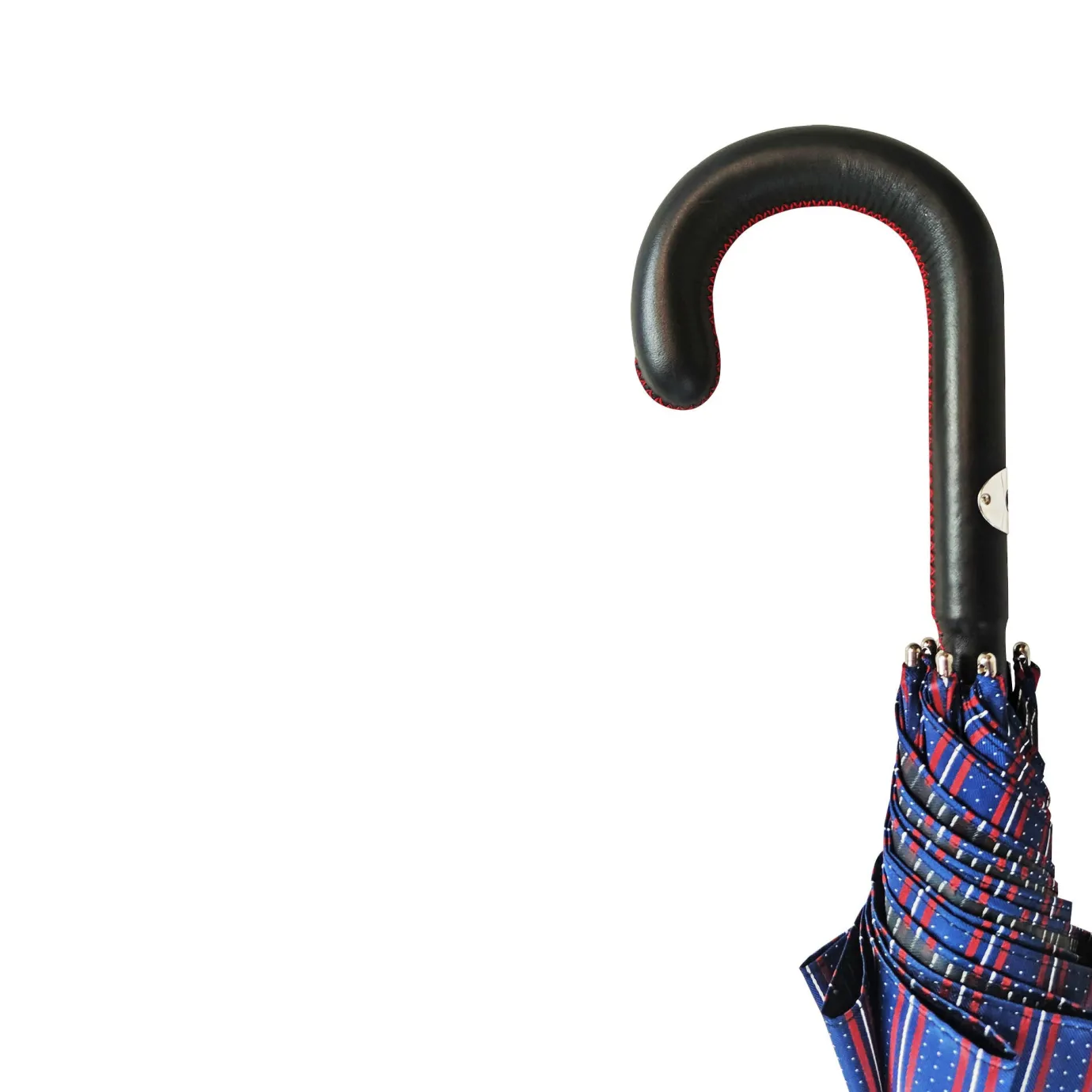 Il Marchesato Elegant Men's umbrella with black leather handle Hot