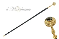 Il Marchesato Elegant mylor Walking stick with Jet Crystals Best