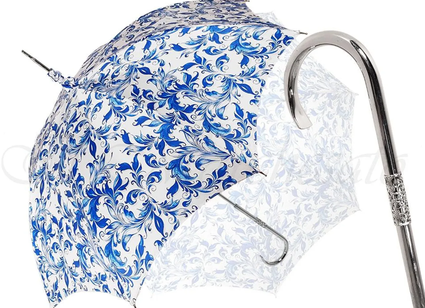 Il Marchesato Elegant Parasol With Blue Design On White Background Hot
