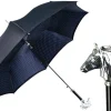 Il Marchesato Elegant polka dot umbrella with silverplated horse handle New