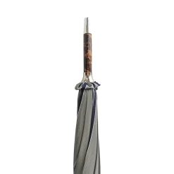 Il Marchesato Elegant Striped Umbrella - Flamed Natural beech Wood-Handle Sale