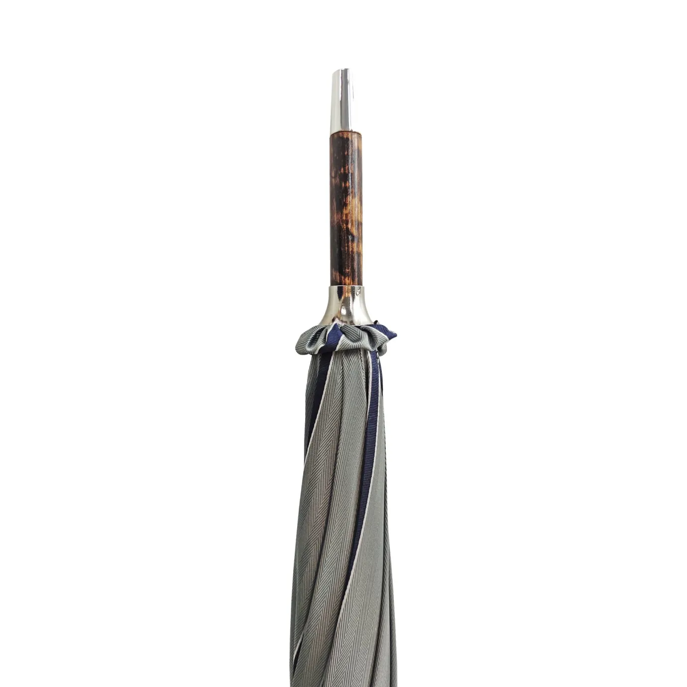 Il Marchesato Elegant Striped Umbrella - Flamed Natural beech Wood-Handle Sale