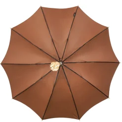 Il Marchesato Elegant Tobacco Umbrella with Gold Ram Best