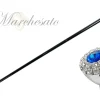 Il Marchesato Elegant Walking stick with Silver-Plated Knob and crystals New