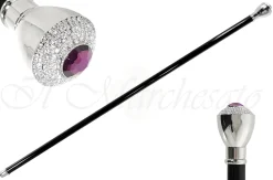 Il Marchesato Elegant Walking Sticks - Crystal Encrusted Knob Clearance