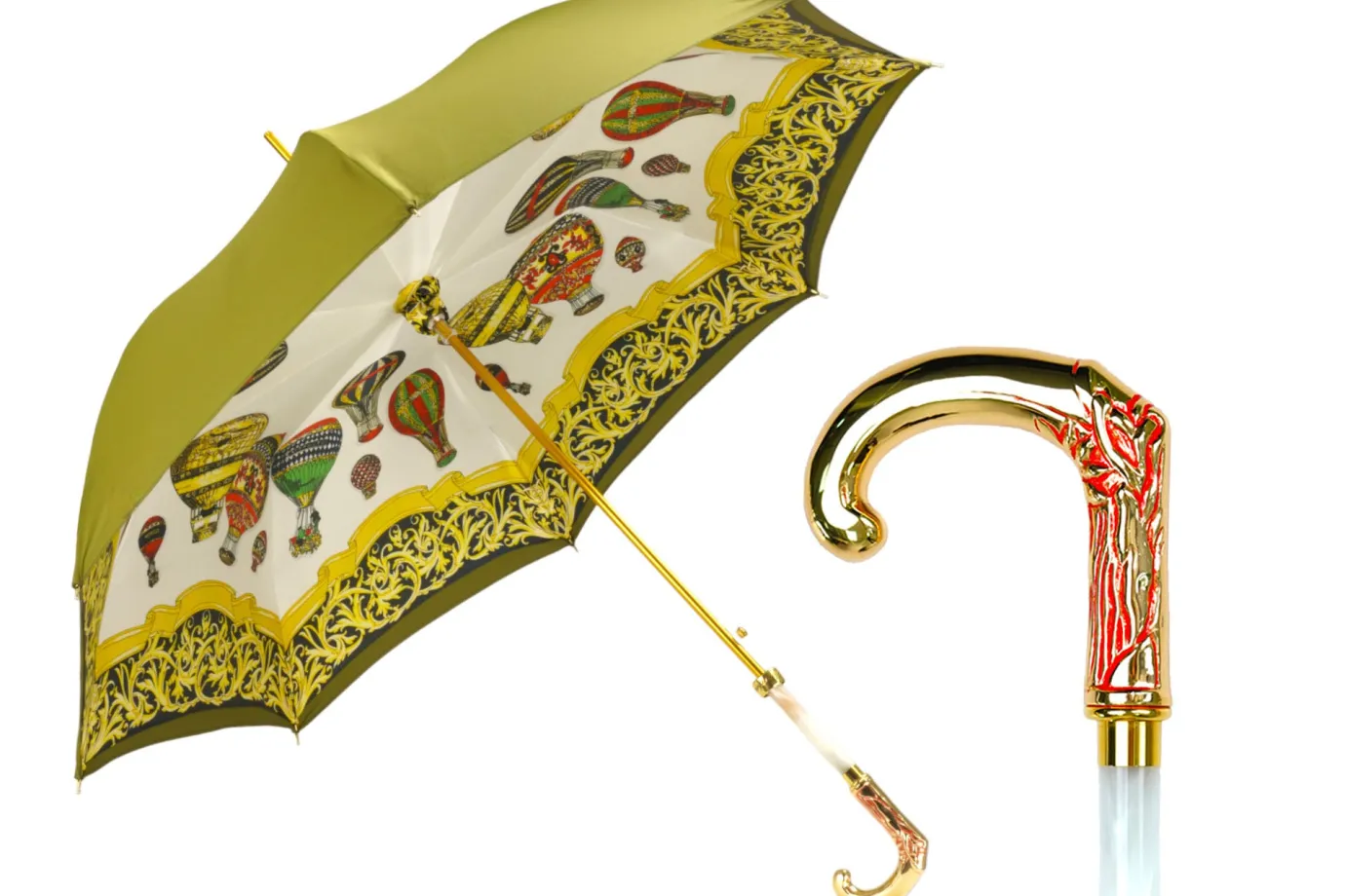 Il Marchesato Elevated Elegance: Exclusive Hot Air Balloon Design Umbrella with Gold Clearance