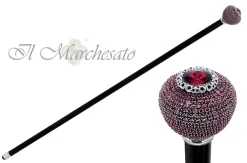 Il Marchesato Esteemed round Knob with Siam crystals Sale