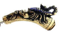 Il Marchesato Exclusive handle with 24K golden scorpion and embellished with sapphir Outlet