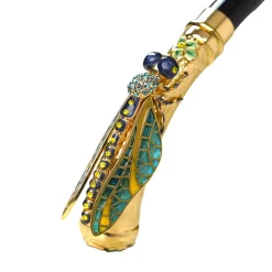 Il Marchesato Exclusive Italian Artisan Umbrella with Exquisite Hand-Painted Dragonf Fashion