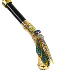 Il Marchesato Exclusive Italian Artisan Umbrella with Exquisite Hand-Painted Dragonf Fashion
