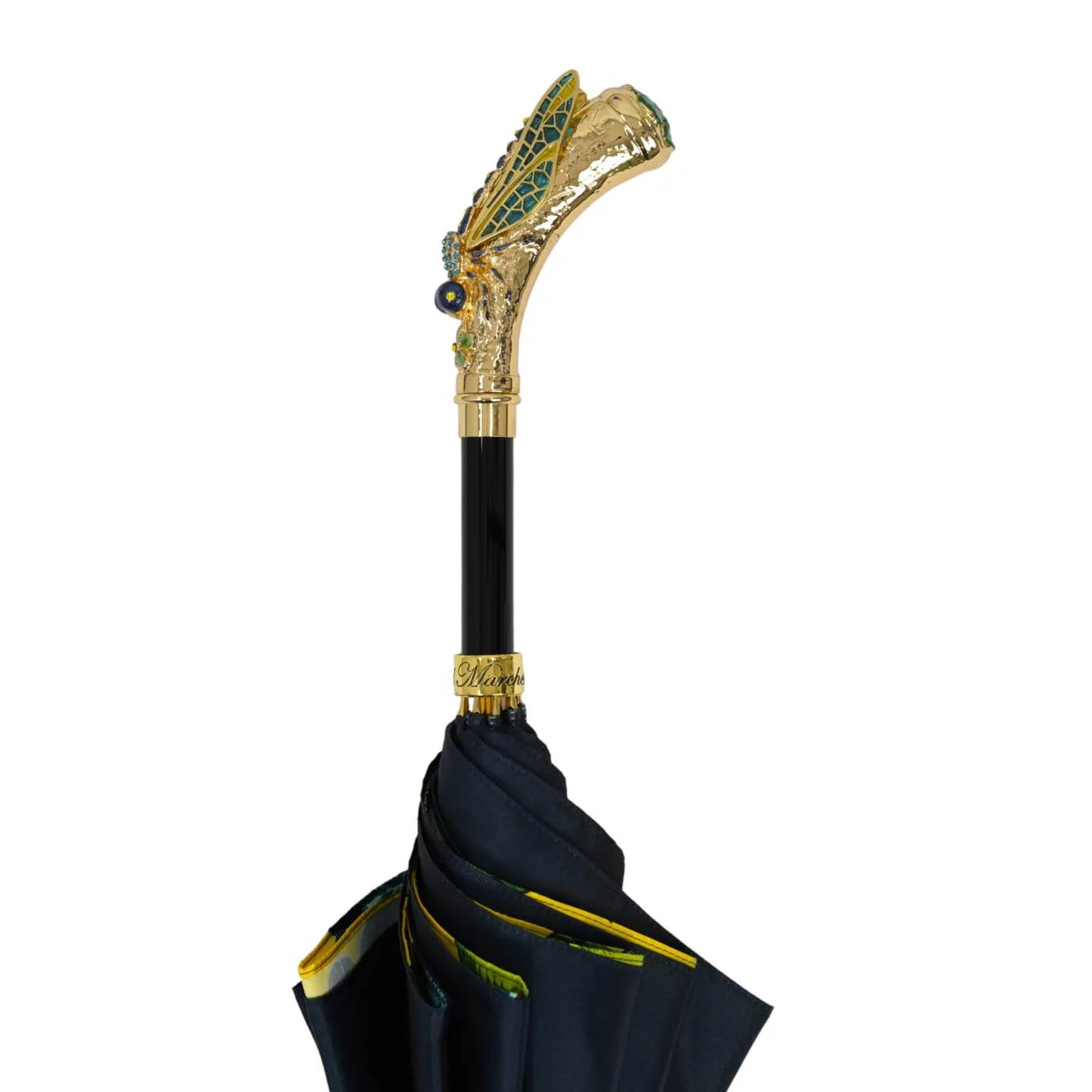 Il Marchesato Exclusive Italian Artisan Umbrella with Exquisite Hand-Painted Dragonf Fashion