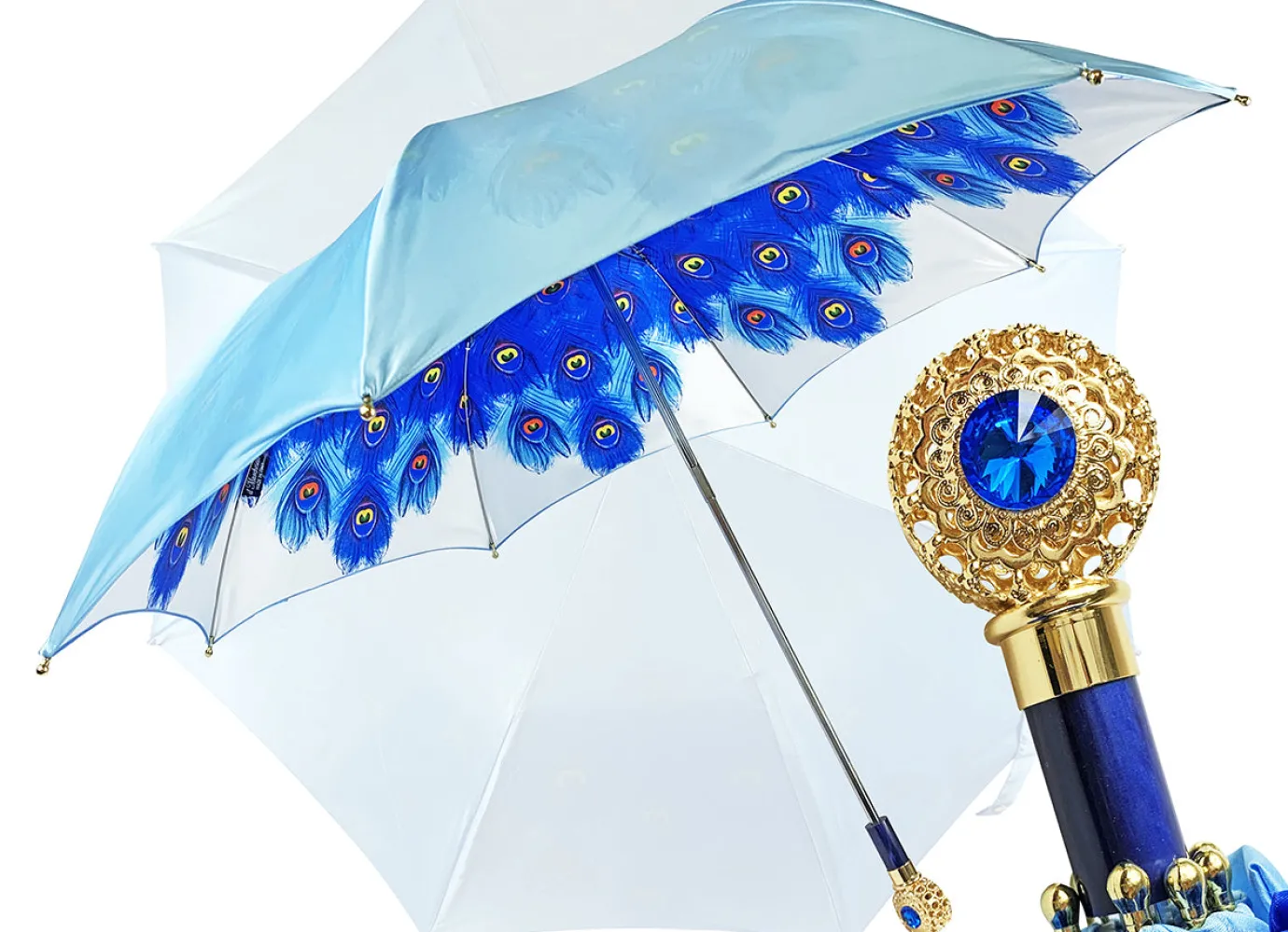 Il Marchesato Exclusive peacock design with Sapphire crystals Sale