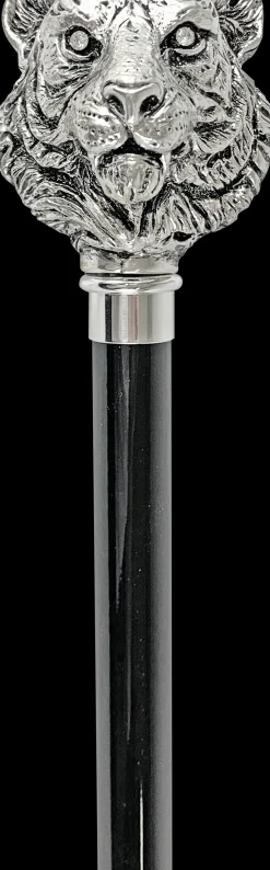 Il Marchesato Exclusive Walking stick with Silverplated 925 tiger Discount