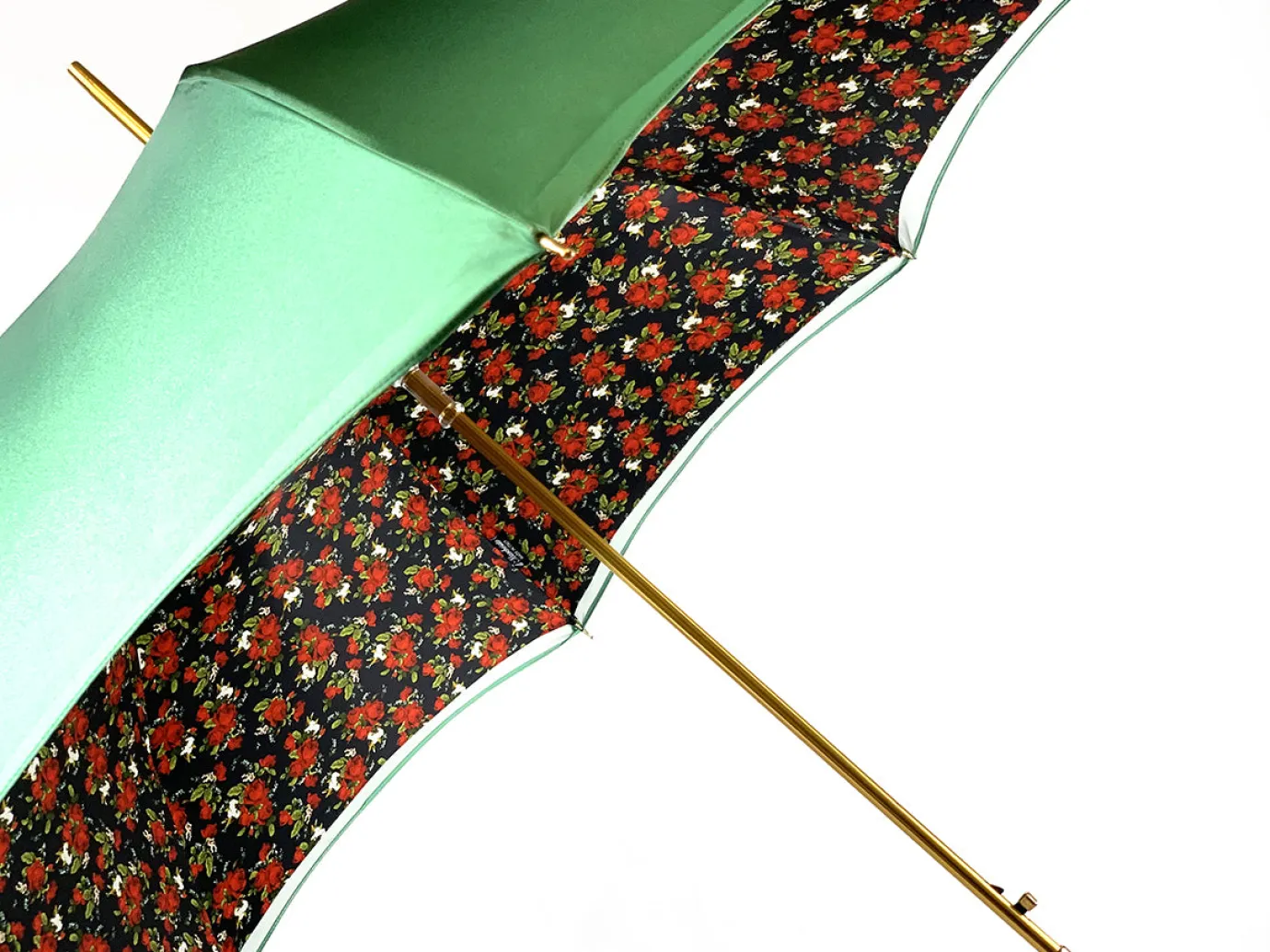 Il Marchesato Fanciful Green Umbrella with Roses Clearance