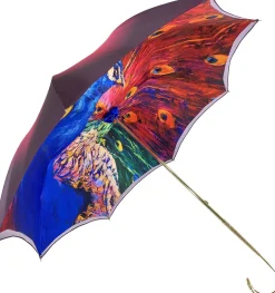 Il Marchesato Fanciful Umbrella With Peacock Design Fashion