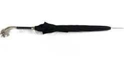 Il Marchesato Fantastic Black umbrella for man with Silverplated Dragon Online