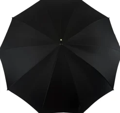 Il Marchesato Fantastic Black umbrella for man with Silverplated Lion Clearance