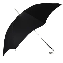 Il Marchesato Fantastic Black umbrella for man with Silverplated Dragon Online