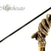 Il Marchesato Fantastic Gold Plated Snake Embellished With Crystals - Walking Cane Best