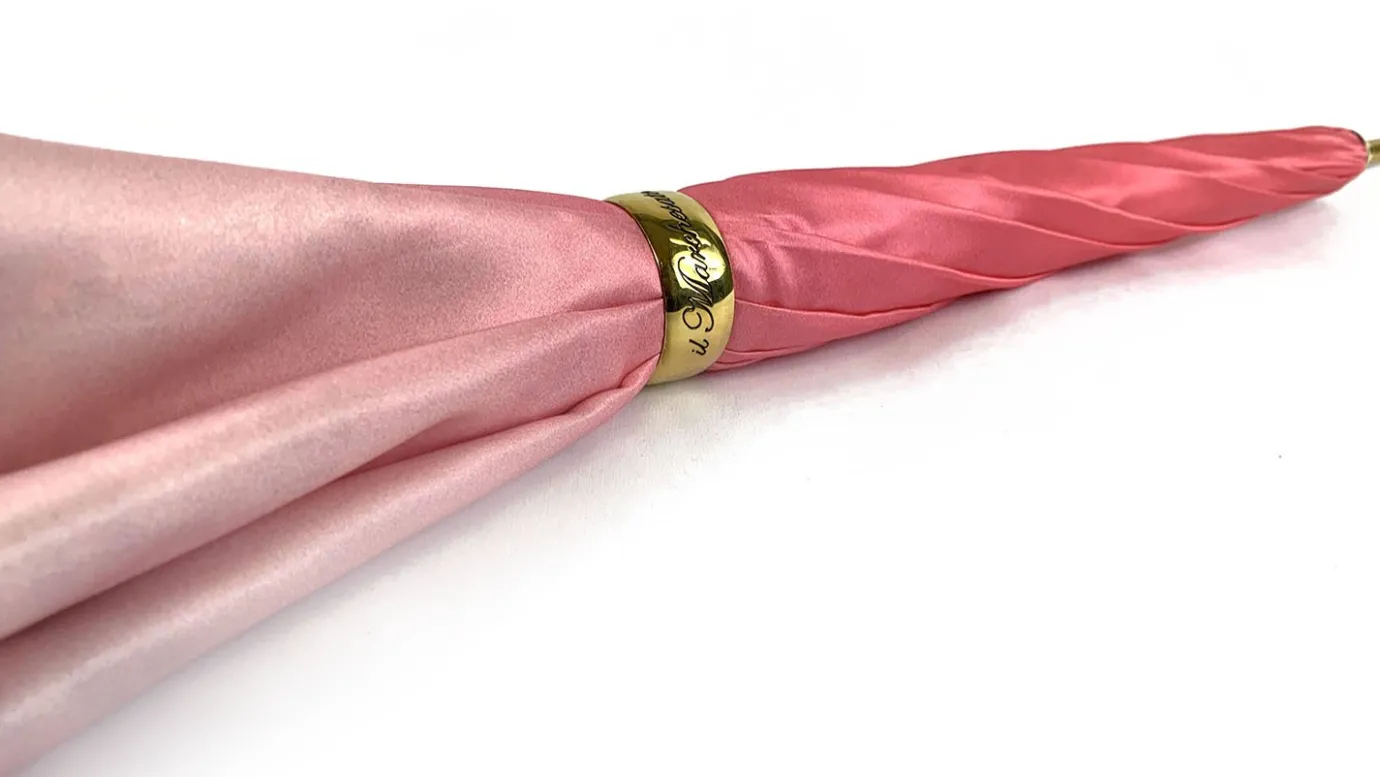 Il Marchesato Fantastic light pink umbrella with Special flowered handle Discount