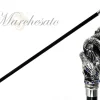 Il Marchesato Fantastic silver-plated handle - Snake on branch and sapphire crystals New