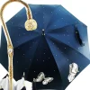 Il Marchesato Fantastic Women's Umbrella with Embroidered Butterflies Fashionable Embroibery Butterfly Best