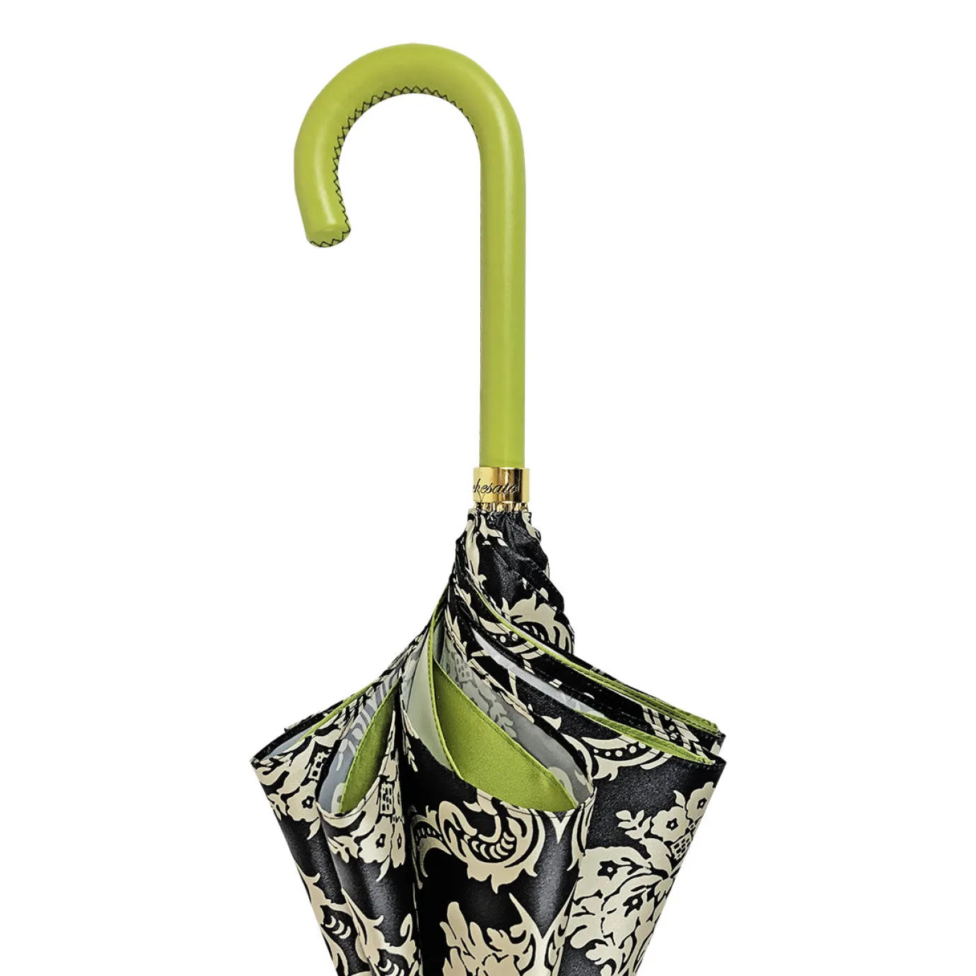Il Marchesato Fashionable black damask with fantastic green New