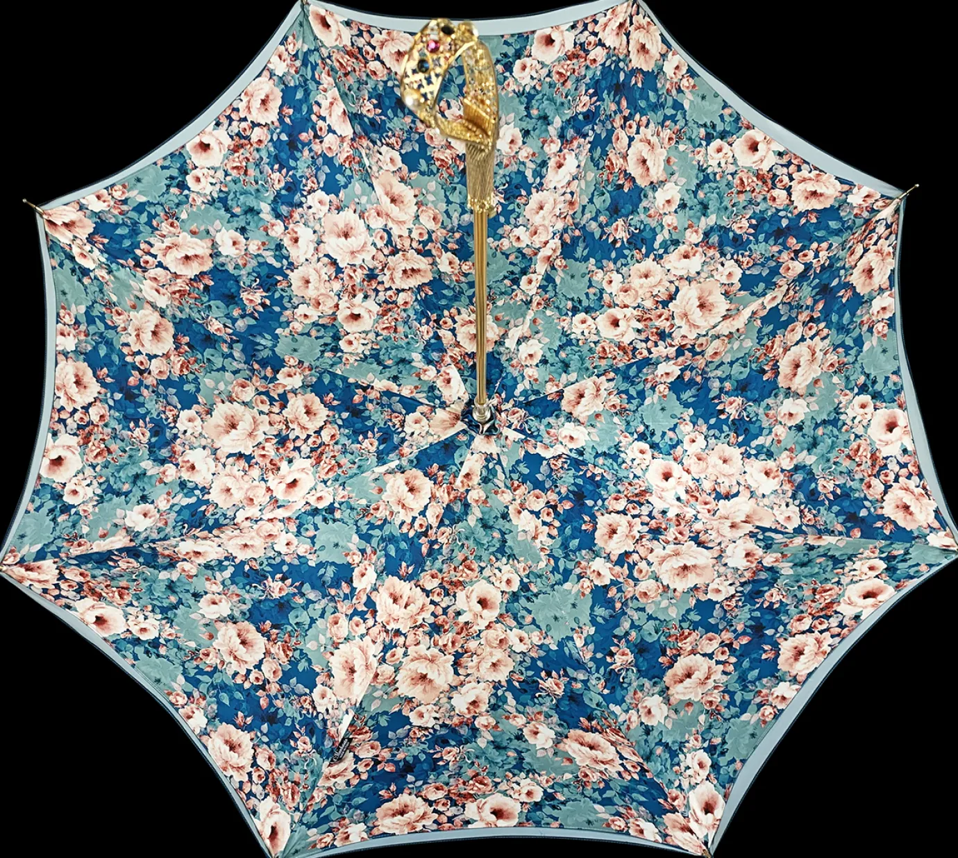 Il Marchesato Floral umbrella in refined octane Clearance