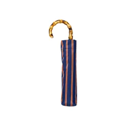 Il Marchesato Foldable Umbrella with Stripes, Bamboo Handle Sale