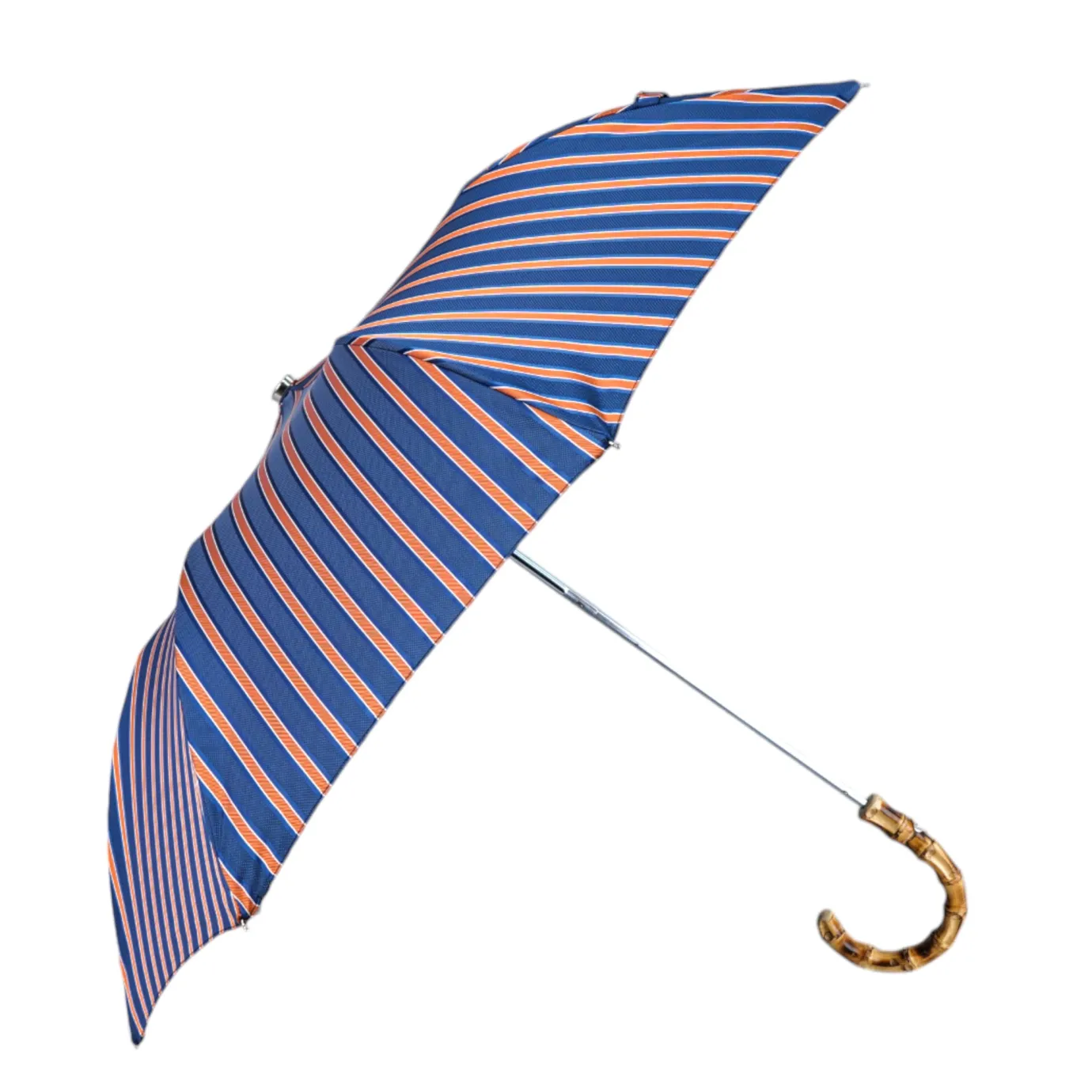 Il Marchesato Foldable Umbrella with Stripes, Bamboo Handle Sale