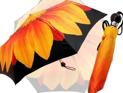 Il Marchesato Foldable Women's Umbrella - Orange Flower Pattern Outlet