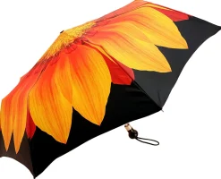 Il Marchesato Foldable Women's Umbrella - Orange Flower Pattern Outlet