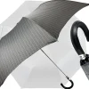 Il Marchesato Folding gray striped umbrella for men Online