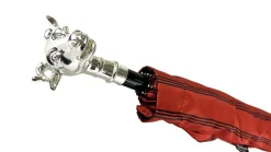 Il Marchesato Folding Umbrella for Men with Silver-plated Bull Handle Online