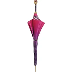 Il Marchesato Fuchsia umbrella with medallion and crystals New