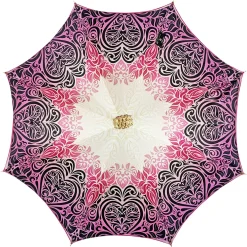 Il Marchesato Fuchsia umbrella with medallion and crystals New