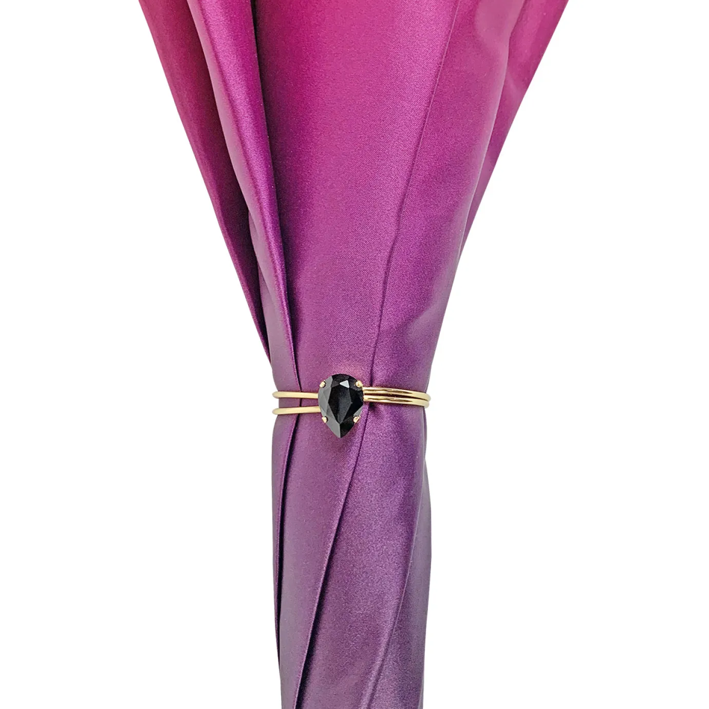 Il Marchesato Fuchsia umbrella with medallion and crystals New