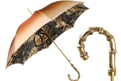 Il Marchesato Golden Bamboo Umbrella with Exquisite Botanical Lining Hot