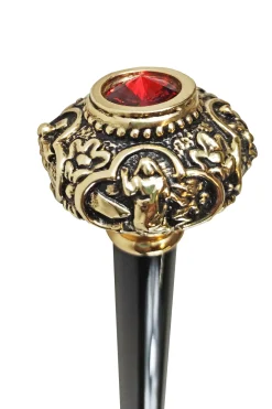 Il Marchesato Golden knob with Red crystal Fashion
